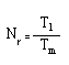 Nr = Tl/Tm