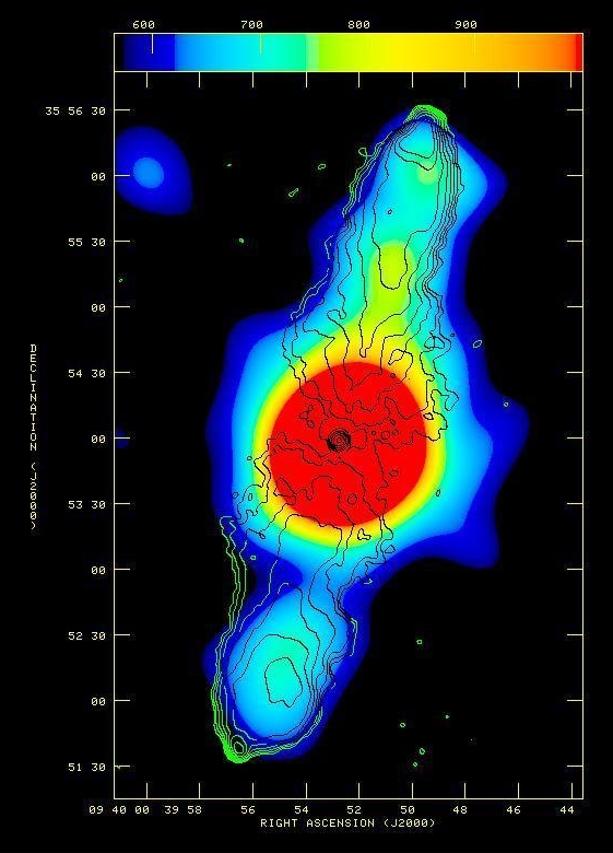 3C223 X-ray image and radio contours