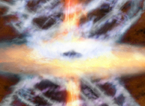 Artist Rendition of an ultra-fast outflow near an AGN