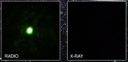 Radio and X-ray observations of an unusual, purported X-ray binary