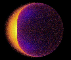 Simulation of gamma-ray glow around a black hole produced by WIMP annihilation