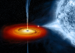 Illustration of accretion in Cyg X-1