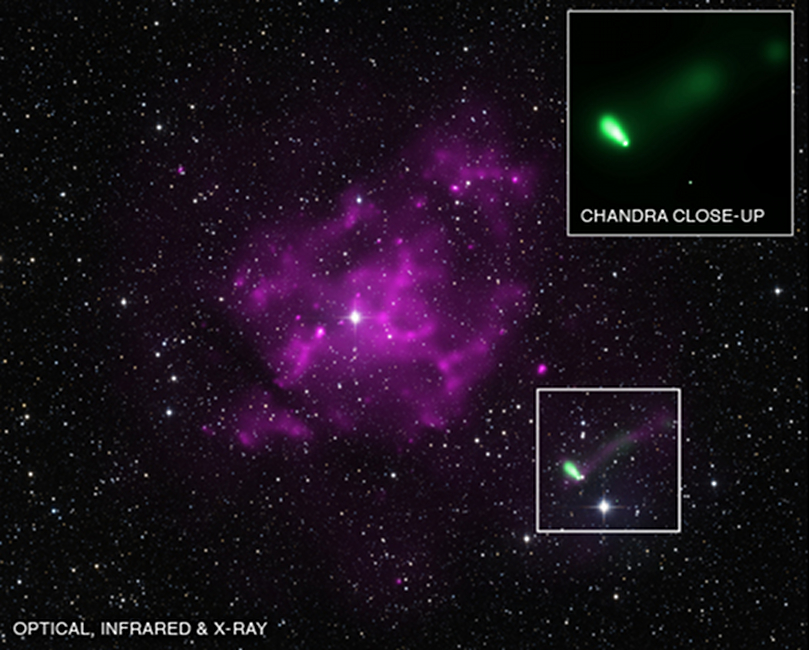 Composite image of SNR MSH 11-16A and IGR J11014