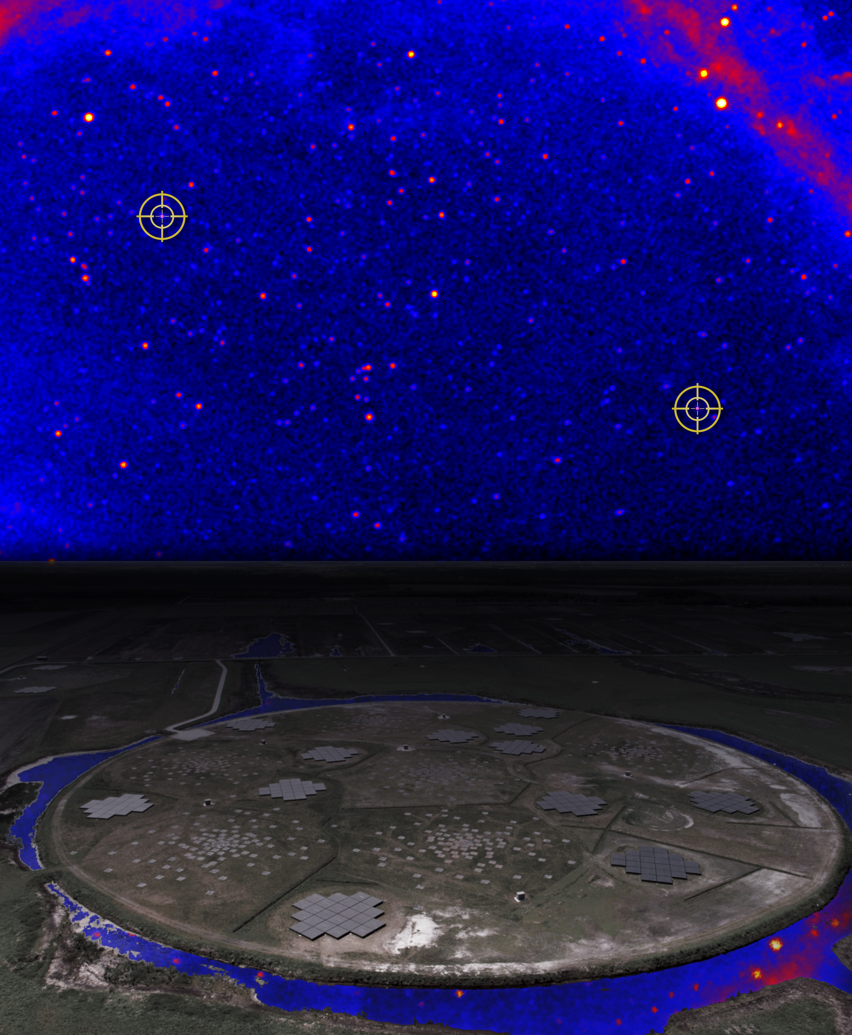 Gamma-ray image of the sky above LOFAR