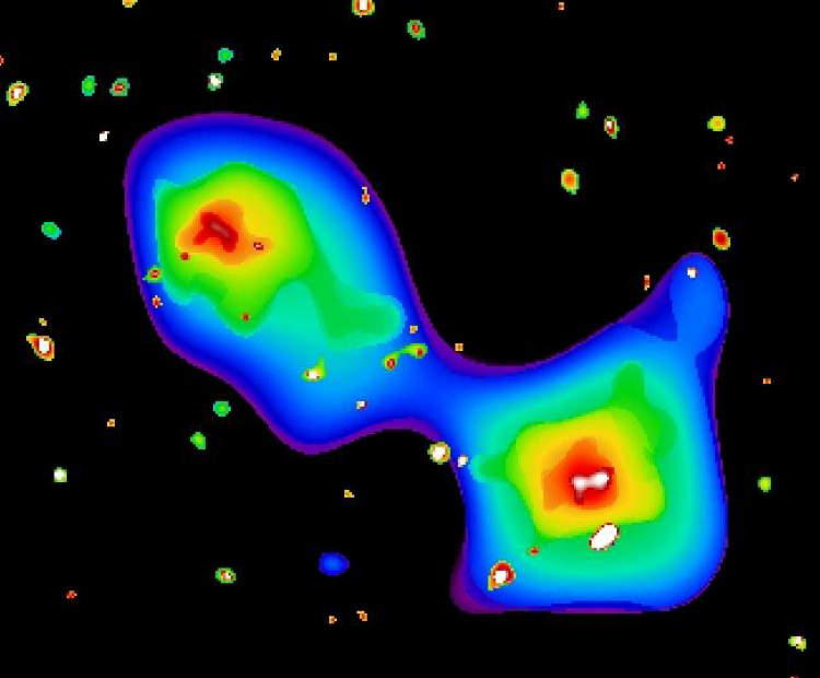 XMM image of Abell 3128 and hidden cluster