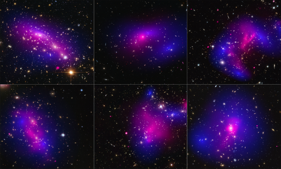 Dark and normal matter distributions in colliding galaxies