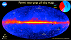 LAT 2-year all sky gamma-ray map