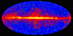 Fermi LAT 9 year all-sky gamma-ray map