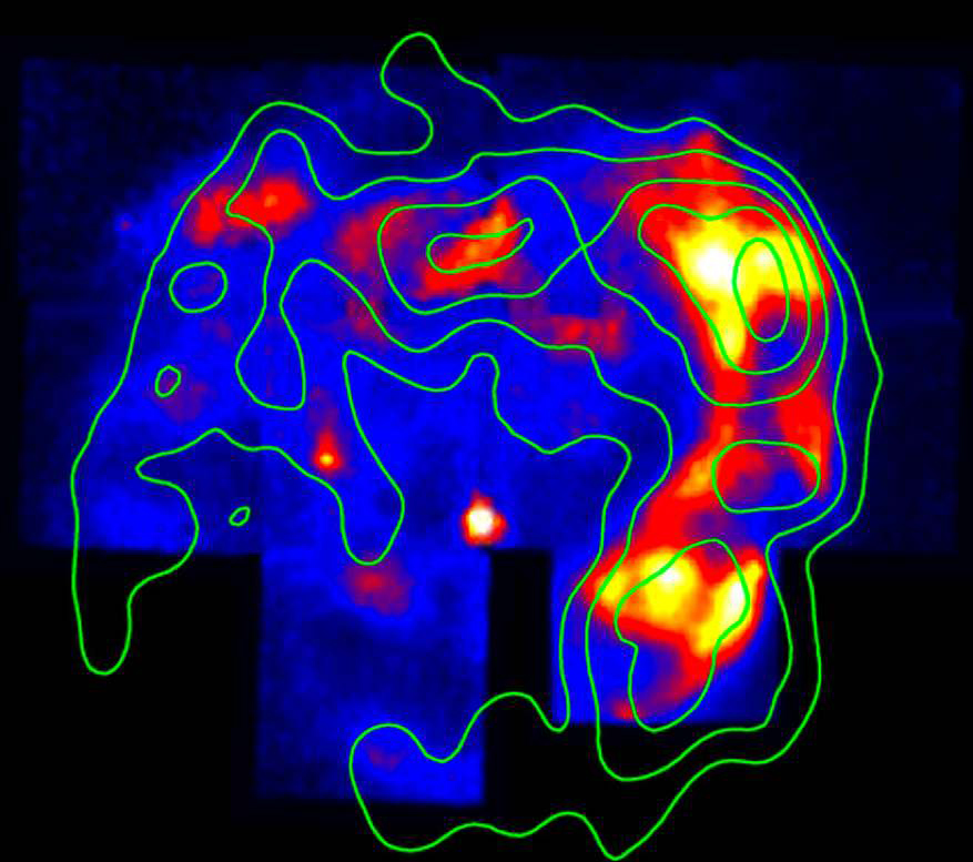 Suzaku and HESS (contour) images of  RXJ1713.7-3946