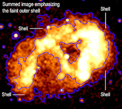 X-rays from a blast wave around the eruptive superstar eta Carina