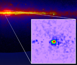 Gamma-ray excess near the Galactic center