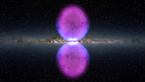 Artist rendering of Milky Way Gamma-Ray bubbles