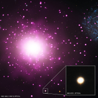 Chandra and optical composite image of M60-UCD1