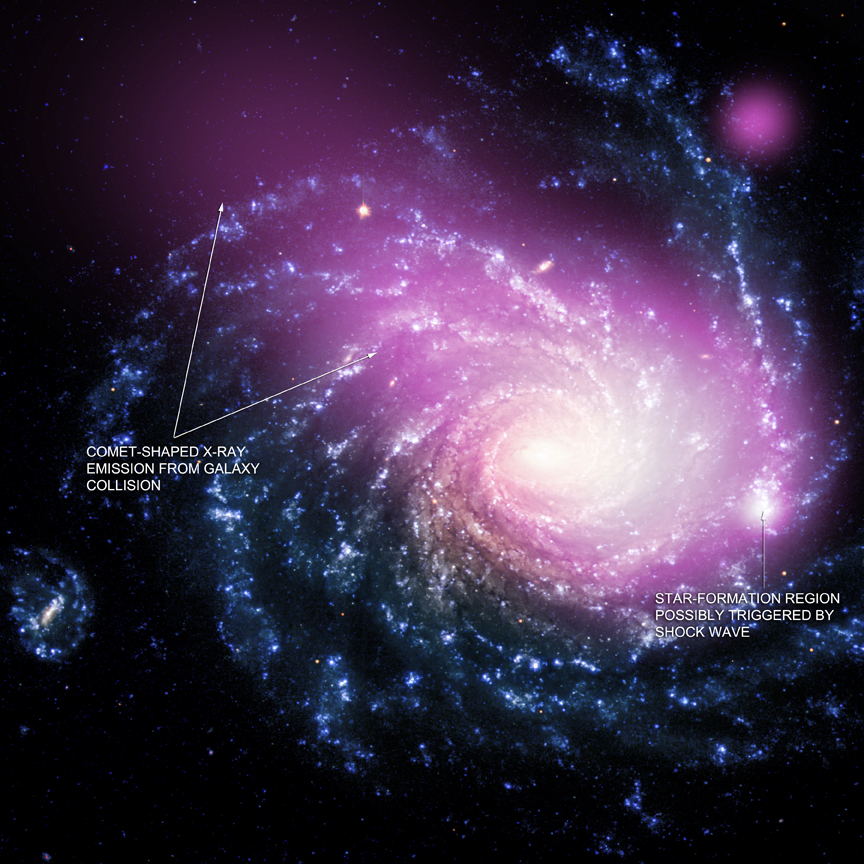 Chandra and optical composite image of NGC 1232