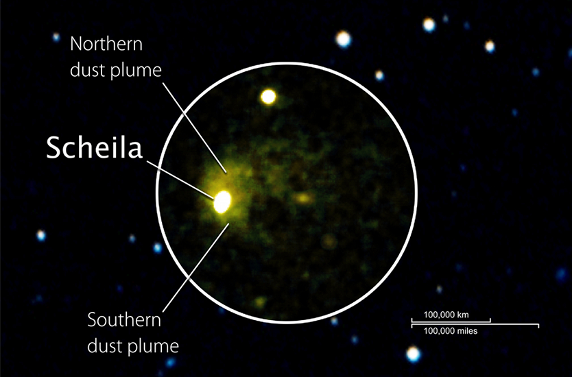 UVOT image of asteroid 596 Scheila