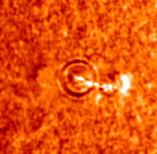 SOHO image of solar tsunami