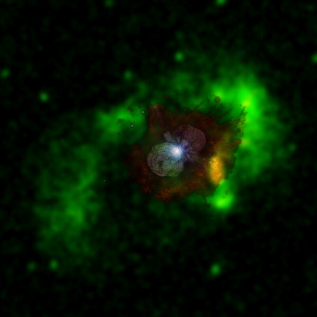 Eta Car optical and X-ray image