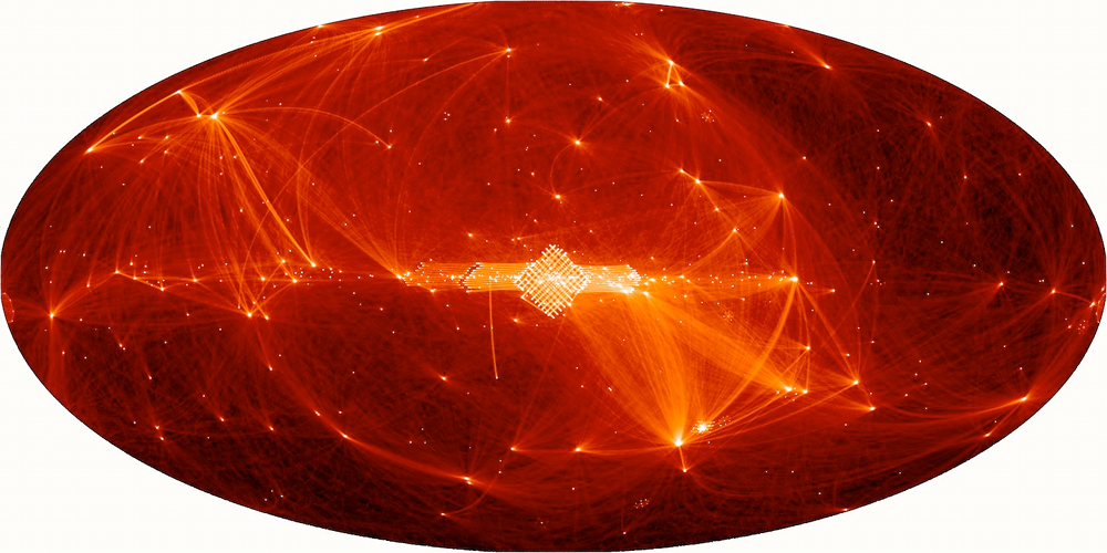 RXTE mission exposure map