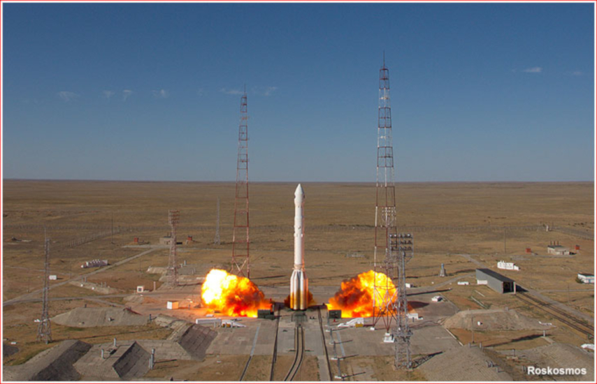 The launch of Spektr-RG, 14:31 on 13 July 2019