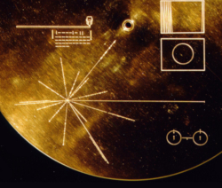 Early use of pulsar navigation on the Voyager Golden Record