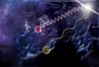 Artist interpretation of photon race observed by Fermi