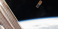 BurstCube deployed from the International Space Station on April 18, 2024.