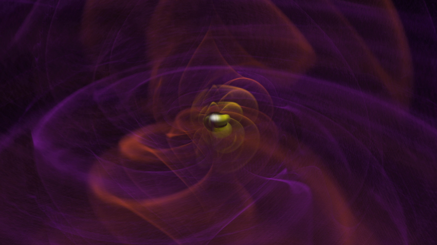 Simulation of gravitational waveforms produced by a merging black hole binary system