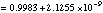 =0.9983+2.1255 x 10^-9