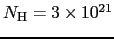 $N_{\rm H} = 3\times10^{21}$