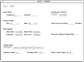 PTEXPO Input Window