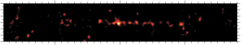 Determining the source of enhancements, obvious in this
map of the 1.8 MeV gamma-ray line from 26Al, is a continuing project for
the COMPTEL and OSSE experiments.