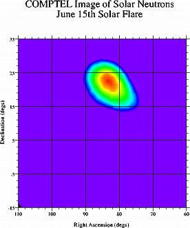 The COMPTEL image is a remarkable 
picture of the Sun in the light of neutrons