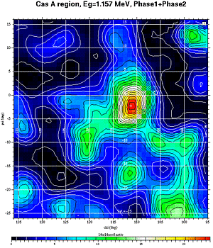 COMPTEL detection of 1.157 MeV 44Ti line emission
from Cas A.