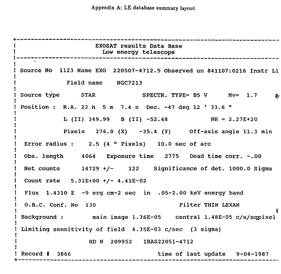 LE summary page layout