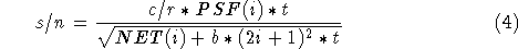 signal-to-noise equation