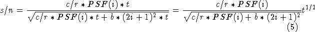 signal-to-noise equation