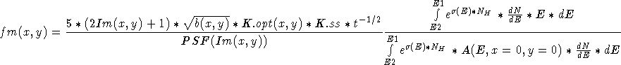 minumin detectable flux equation