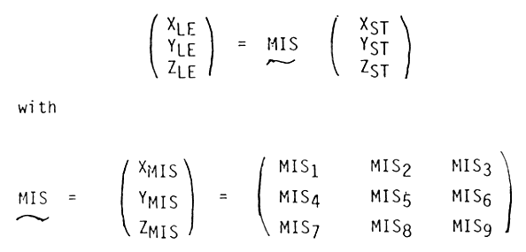 transformation matrix