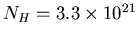 $N_H=3.3\times 10^{21}$