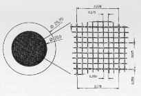 Entrance window support grid structure