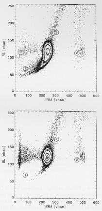 Burst lenght versus PHA channel