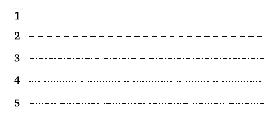 line styles reference