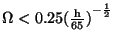 $\Omega<0.25{({{\rm h}\over65})}^{-{1\over2}}$