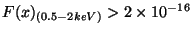 $F(x)_{(0.5-2keV)} >2\times10^{-16}$