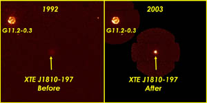 XTE1810 before and after the event