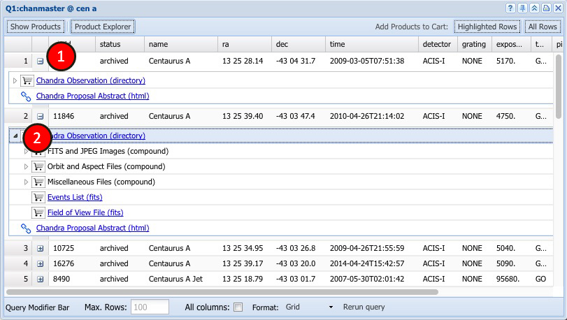 Displaying sub products